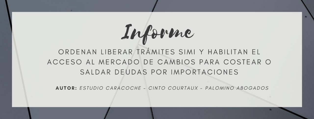 Ordenan liberar trámites SIMI y habilitan el acceso al mercado de cambios para costear o saldar deudas por importaciones