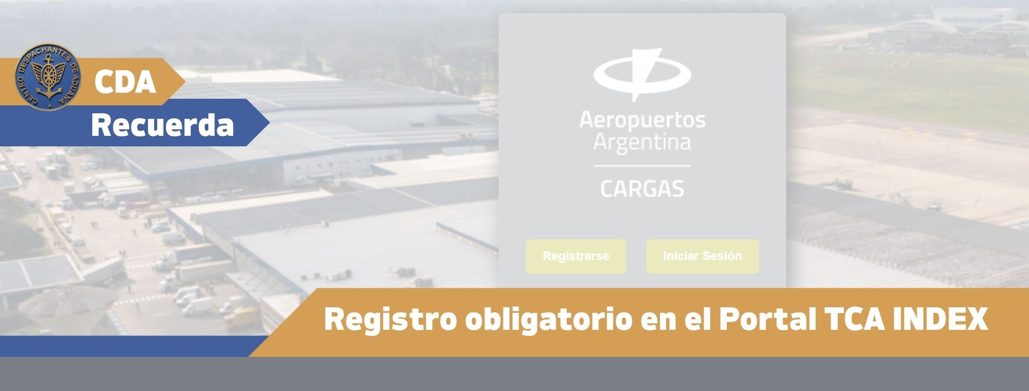 Recordatorio – Registro obligatorio en el Portal TCA INDEX