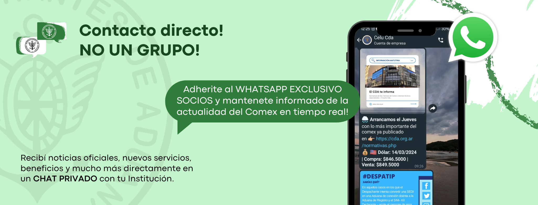 Vos y tu Institución siempre conectados!