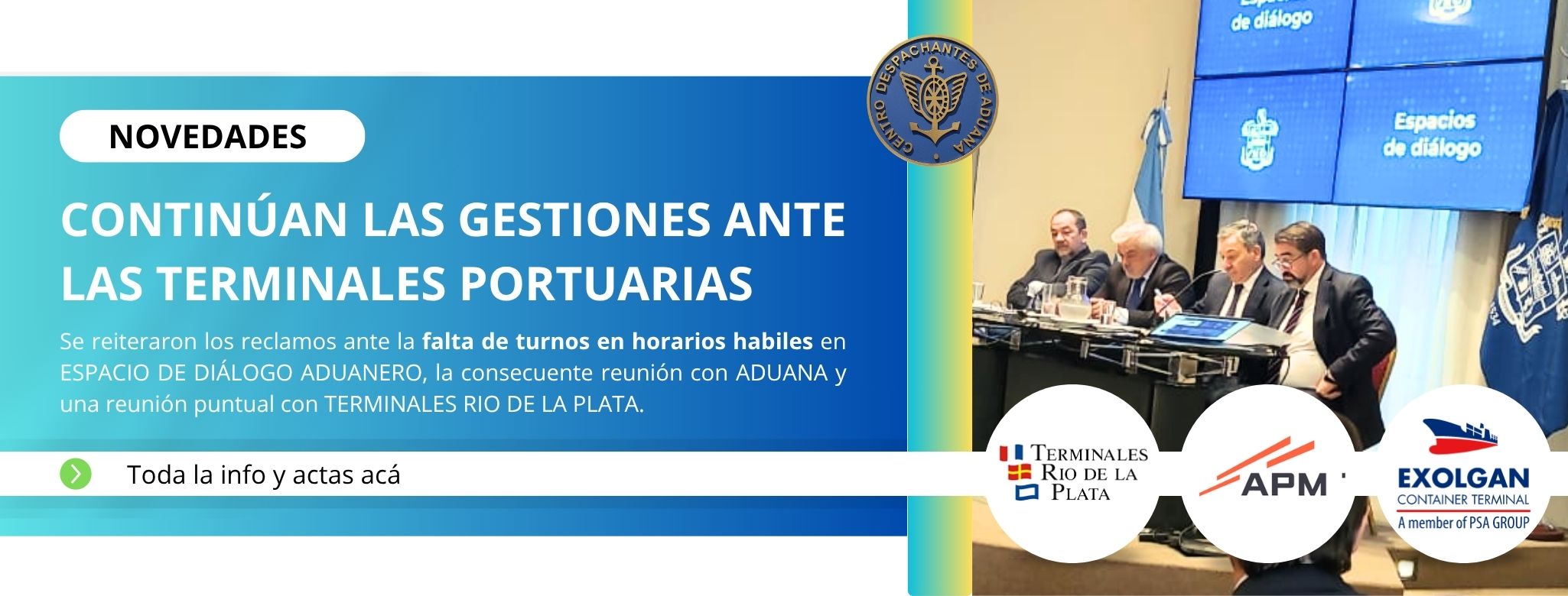 Continúan las gestiones ante las Terminales Portuarias