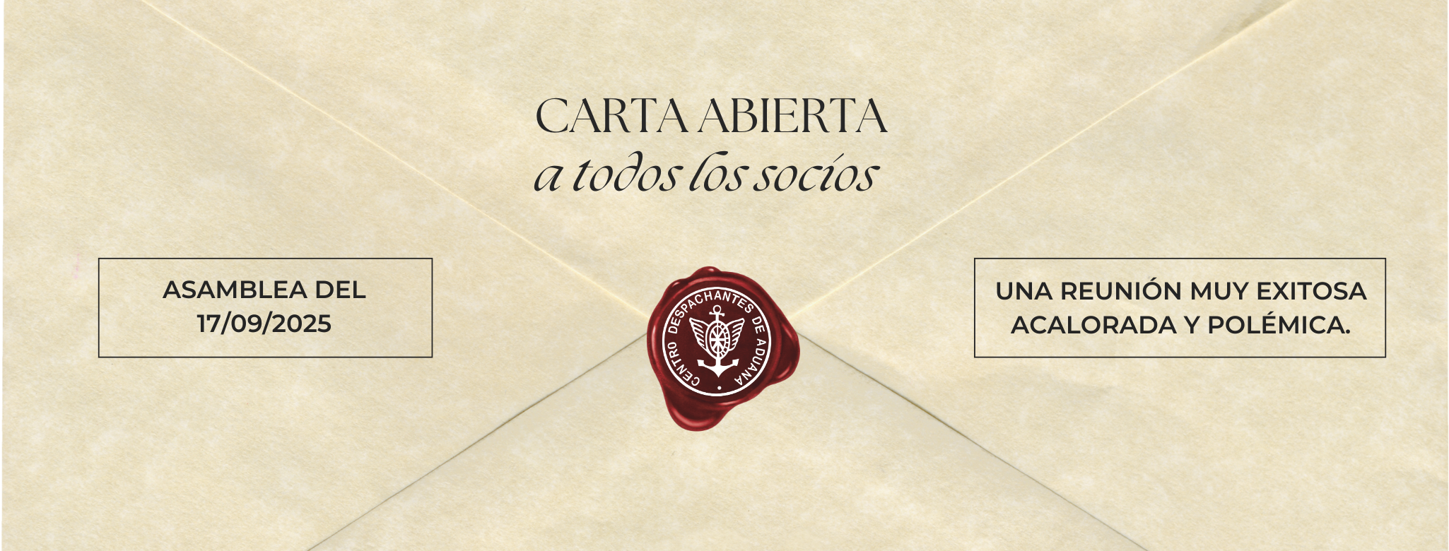 Carta abierta a todos los Socios de CDA