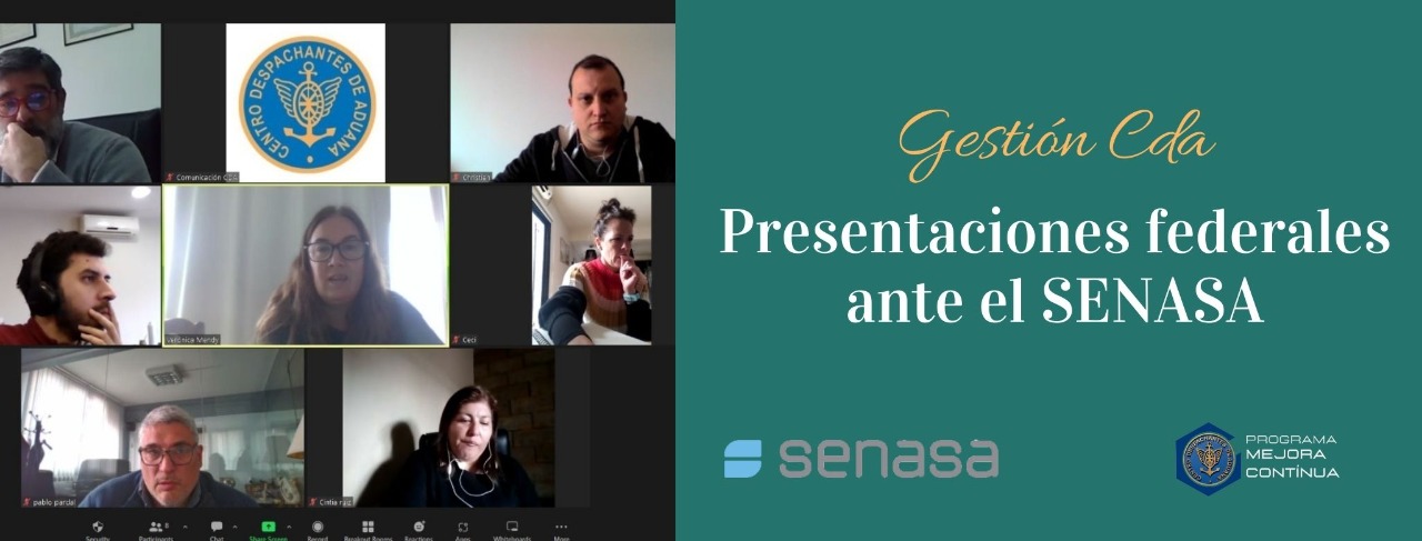 Gestión CDA: Presentaciones federales ante el SENASA