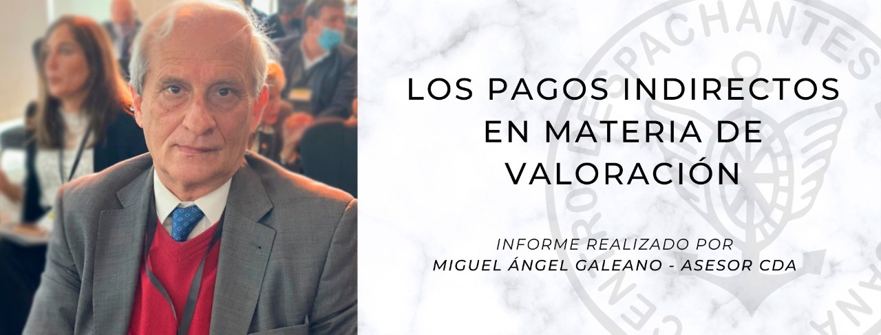Los pagos indirectos en materia de valoración