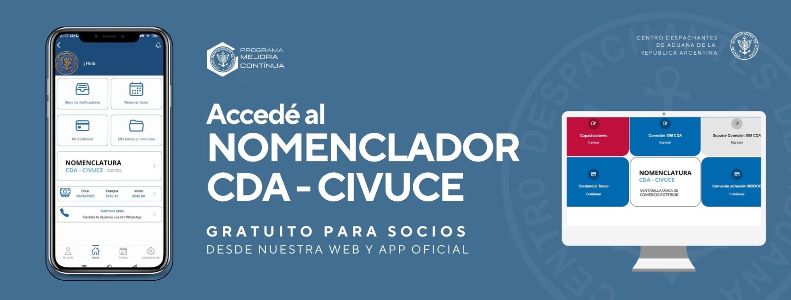 Accedé al NOMENCLADOR CIVUCE desde tu usuario!