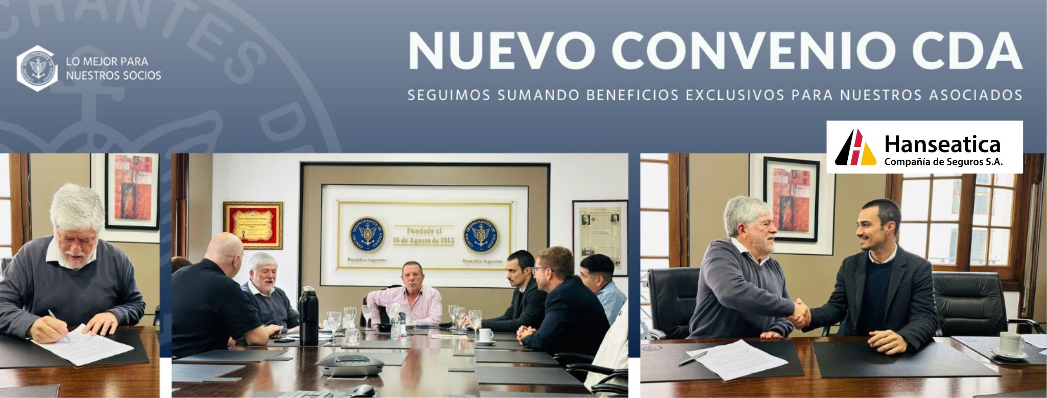 El CDA firma un nuevo Convenio Estratégico con Hanseatica - Compañía de Seguros SA