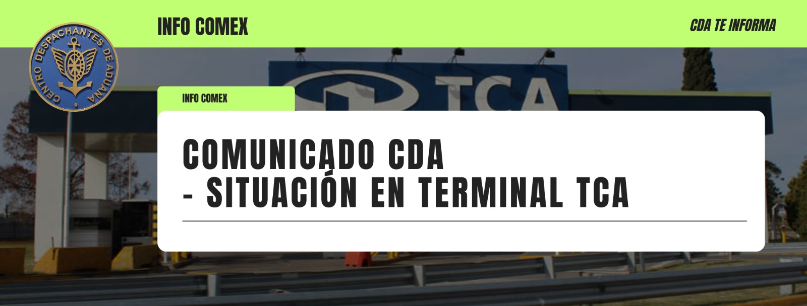 Comunicado CDA – Situación en Terminal TCA