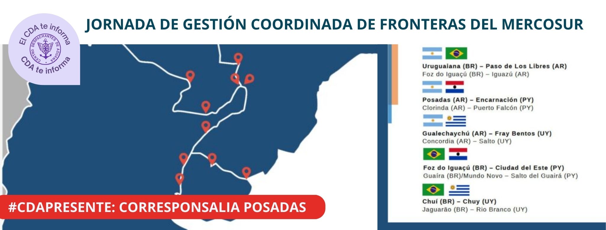 Corresponsalía Posadas: CDA presente en la Jornada de Gestión Coordinada de Fronteras del Mercosur
