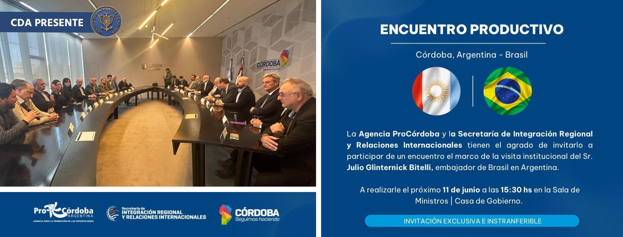 #CDApresente Filial Córdoba presente en el Encuentro Productivo con la Embajada de Brasil