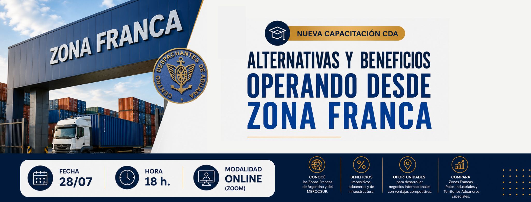 #Capacitación Alternativas y beneficios operando desde Zona Franca
