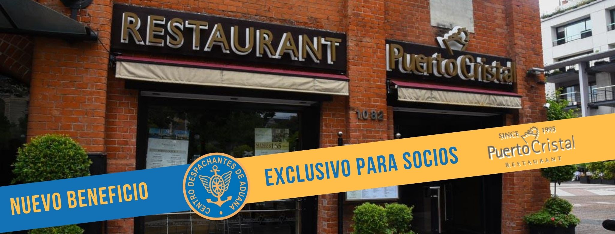 Nuevo Beneficio para socios del CDA: Descuento en el Restaurante Puerto Cristal