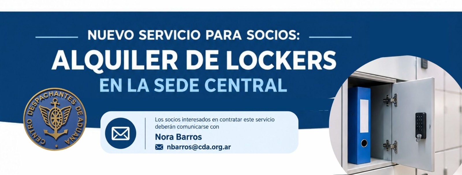 Nuevo servicio para socios: Alquiler de lockers en Sede Central 