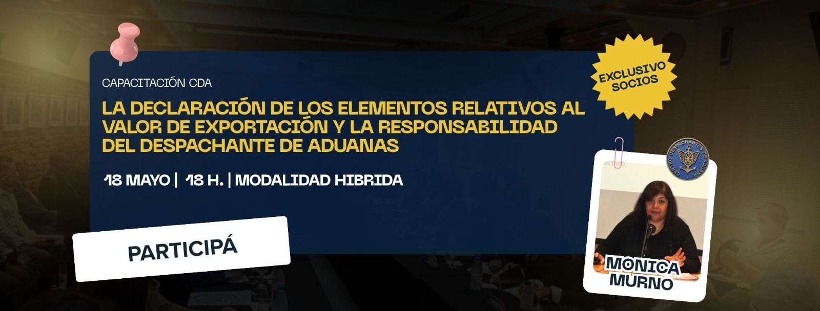 Capacitación CDA - La Declaración de los Elementos Relativos al Valor de Exportación y la Responsabilidad del Despachante de Aduanas
