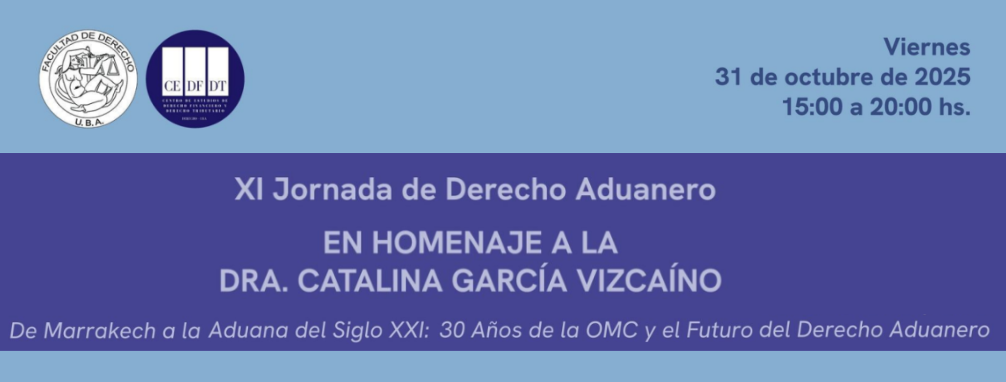#Invitación XI Jornadas de Derecho Aduanero