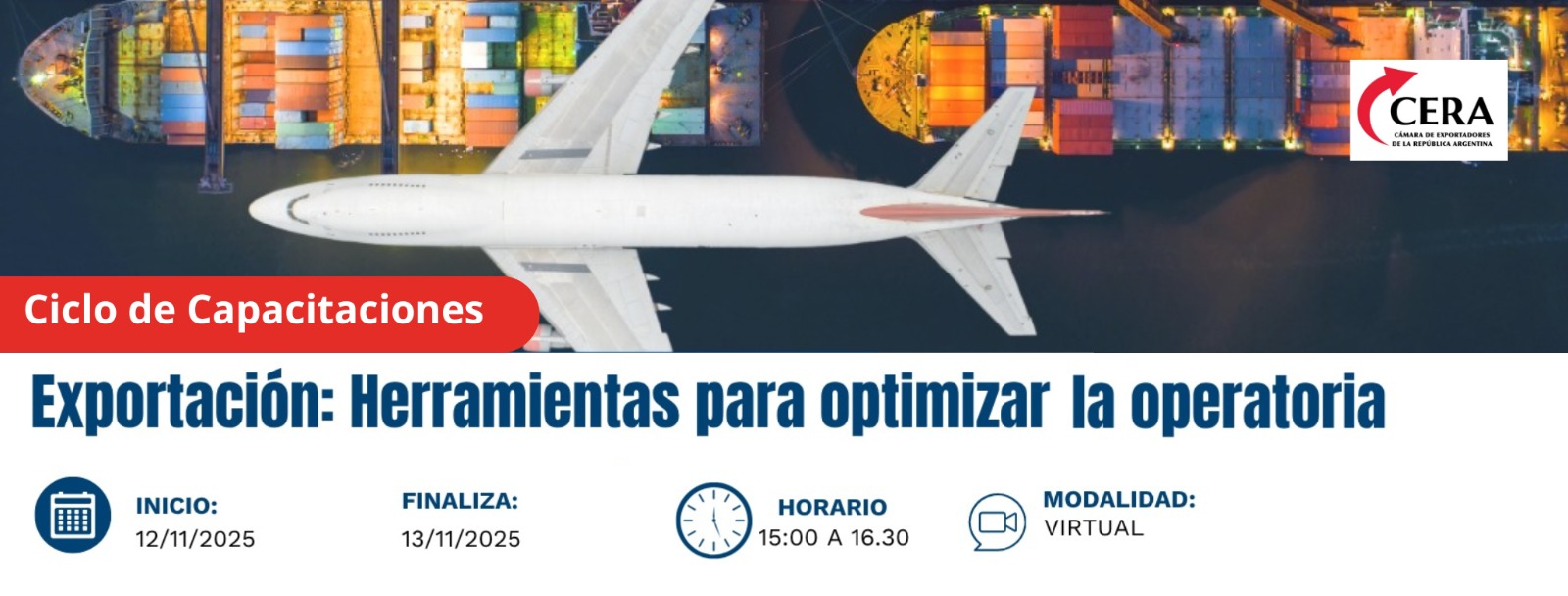 Invitación al Ciclo de Capacitaciones CERA: Exportación: H