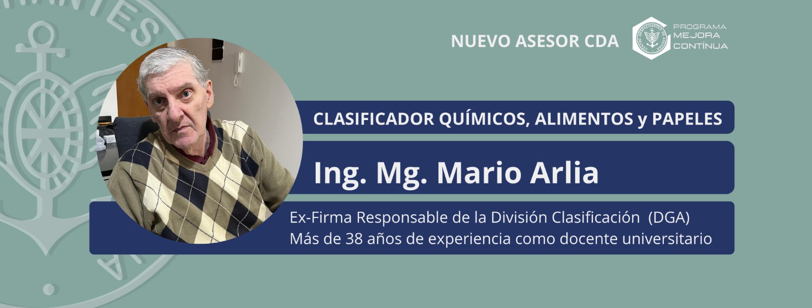 El CDA incorpora a su staff a un nuevo asesor de Clasificación Arancelaria