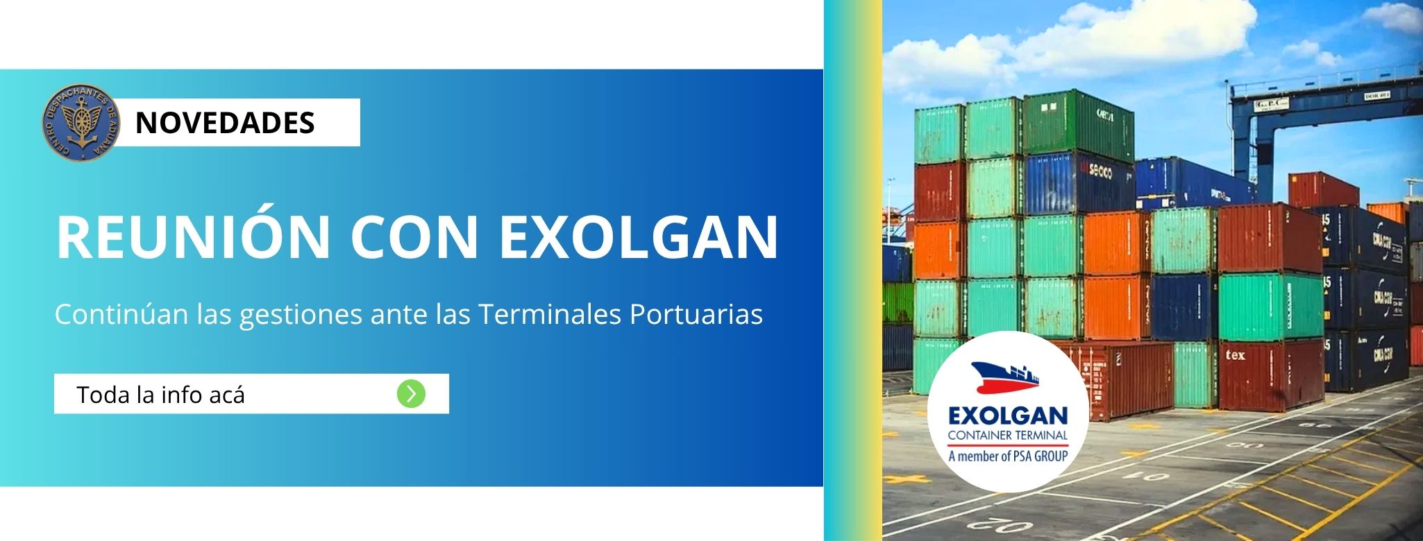 Gestiones ante las Terminales Portuarias - Novedades