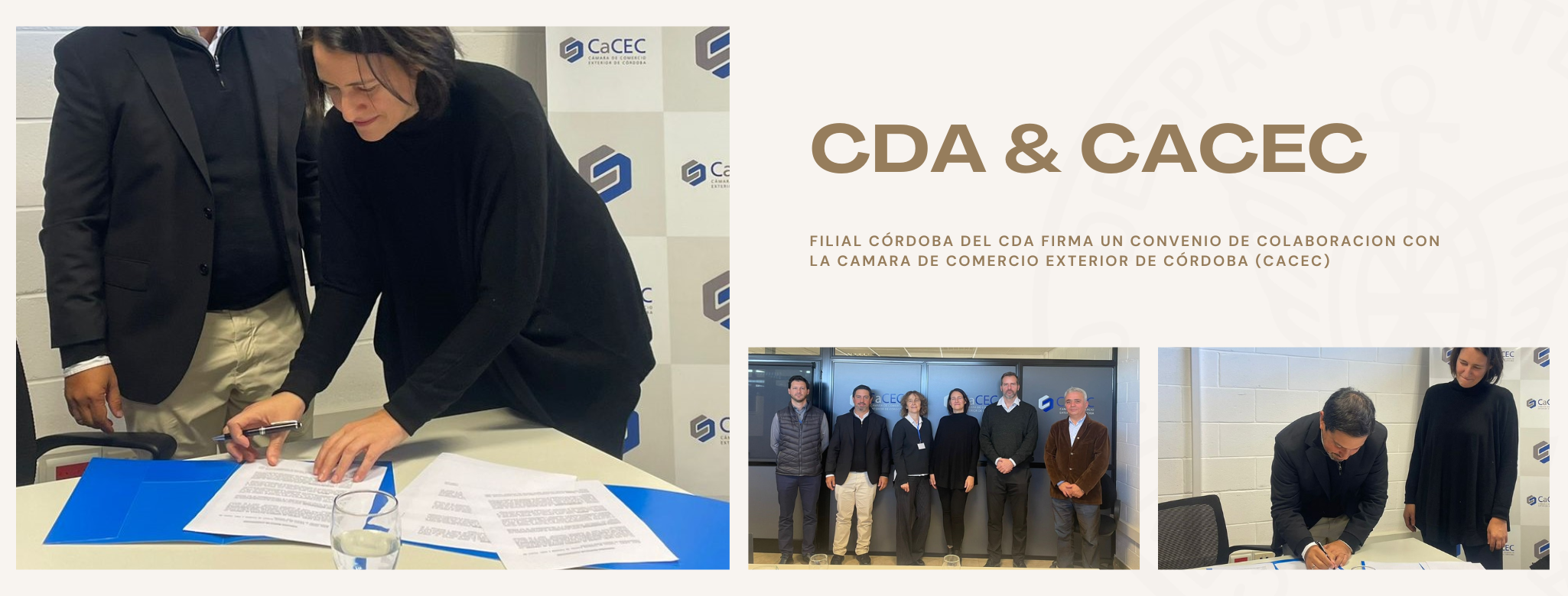 Filial Córdoba: Firma de Convenio con la Cámara de Comercio Exterior de Córdoba (CACEC)