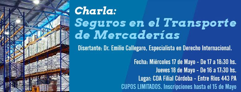 Córdoba: Charla sobre Seguros de Transporte de Mercaderías